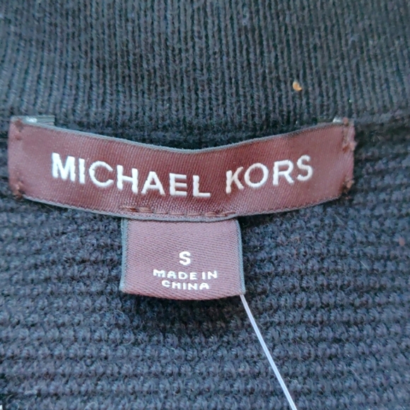 Michael kors 1/4 quarter zip pullover sweater size S color black - Picture 9 of 10